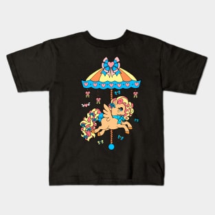 Carousel Merry Go Round Pony Horse Kids T-Shirt